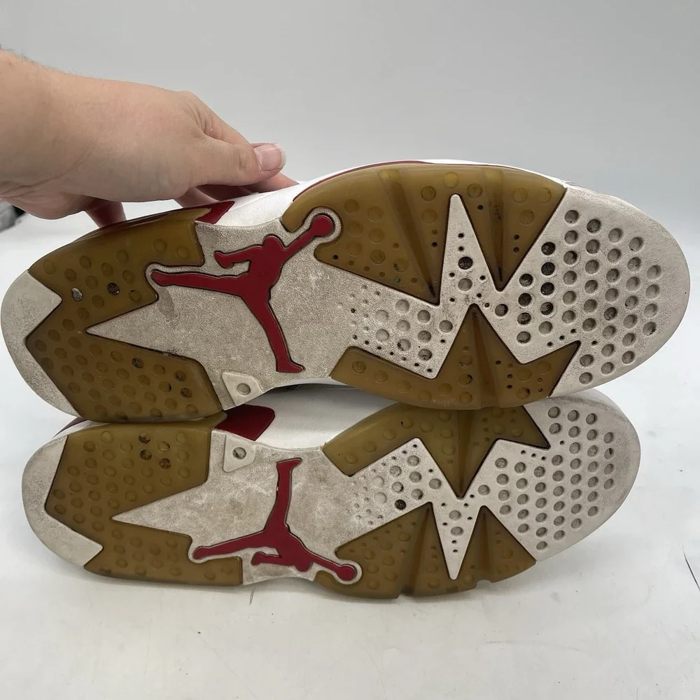 Jordan Air Jordan 6 Retro Shoes Mens 11.5 Maroon White Red High Top 384664-113